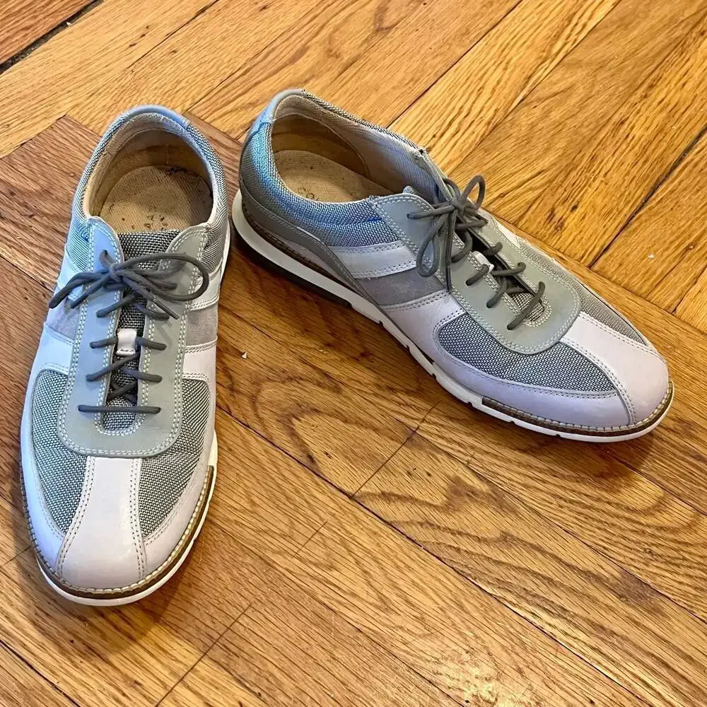 Cole Haan Grand.OS Gray Leather and Mesh Oxford Casual Shoes Sneakers Comfort 9M